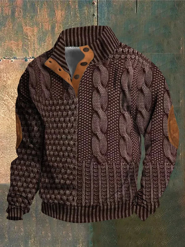 Rupert | Retro Cable-Knit Collar Pullover
