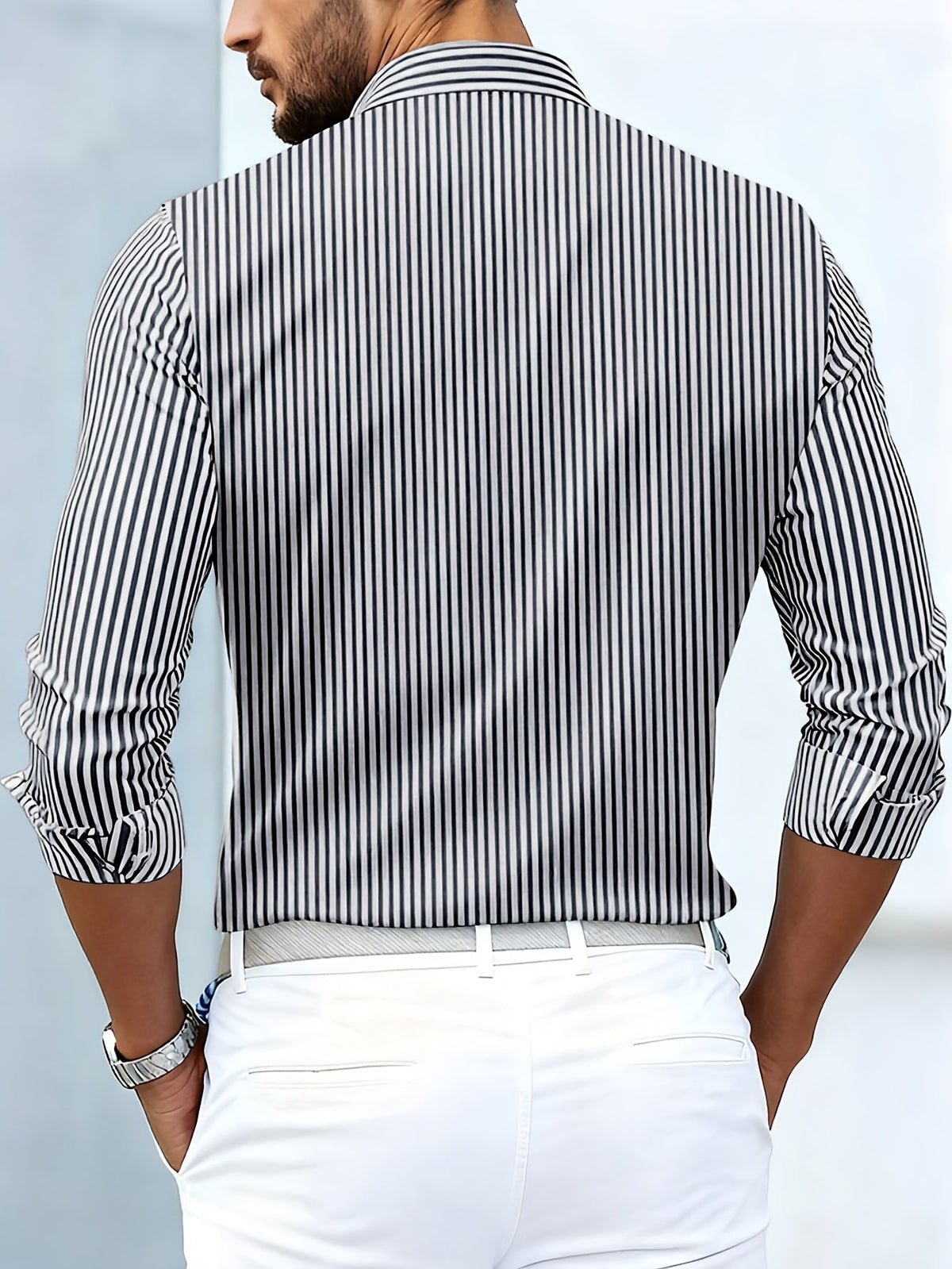 Hugo | Vintage Striped Button-Up Shirt