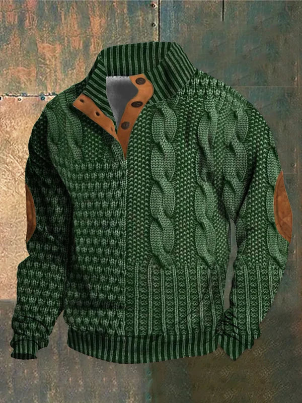 Rupert | Retro Cable-Knit Collar Pullover