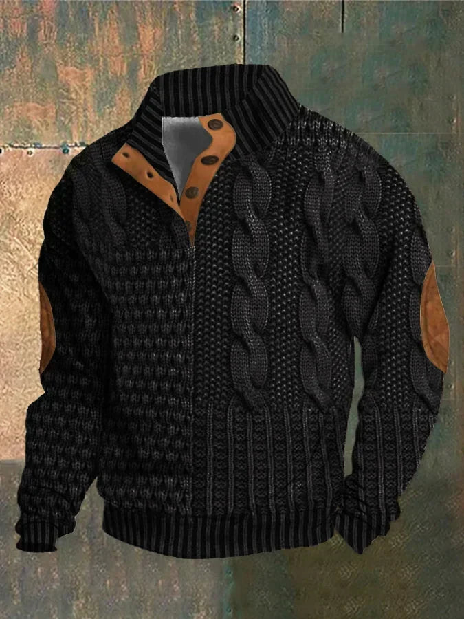 Rupert | Retro Cable-Knit Collar Pullover