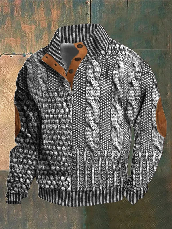 Rupert | Retro Cable-Knit Collar Pullover