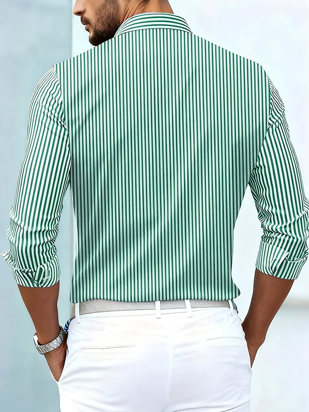 Hugo | Vintage Striped Button-Up Shirt