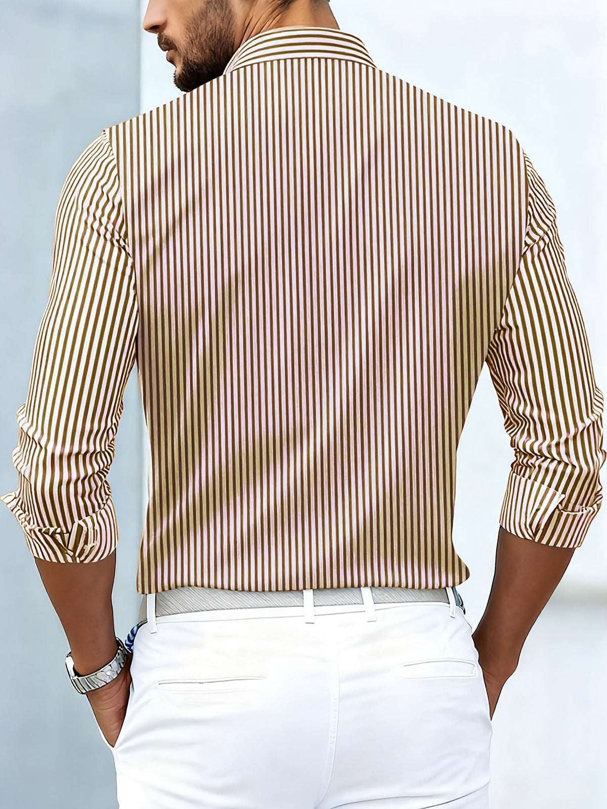 Hugo | Vintage Striped Button-Up Shirt