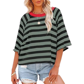 Gray Blue black stripes