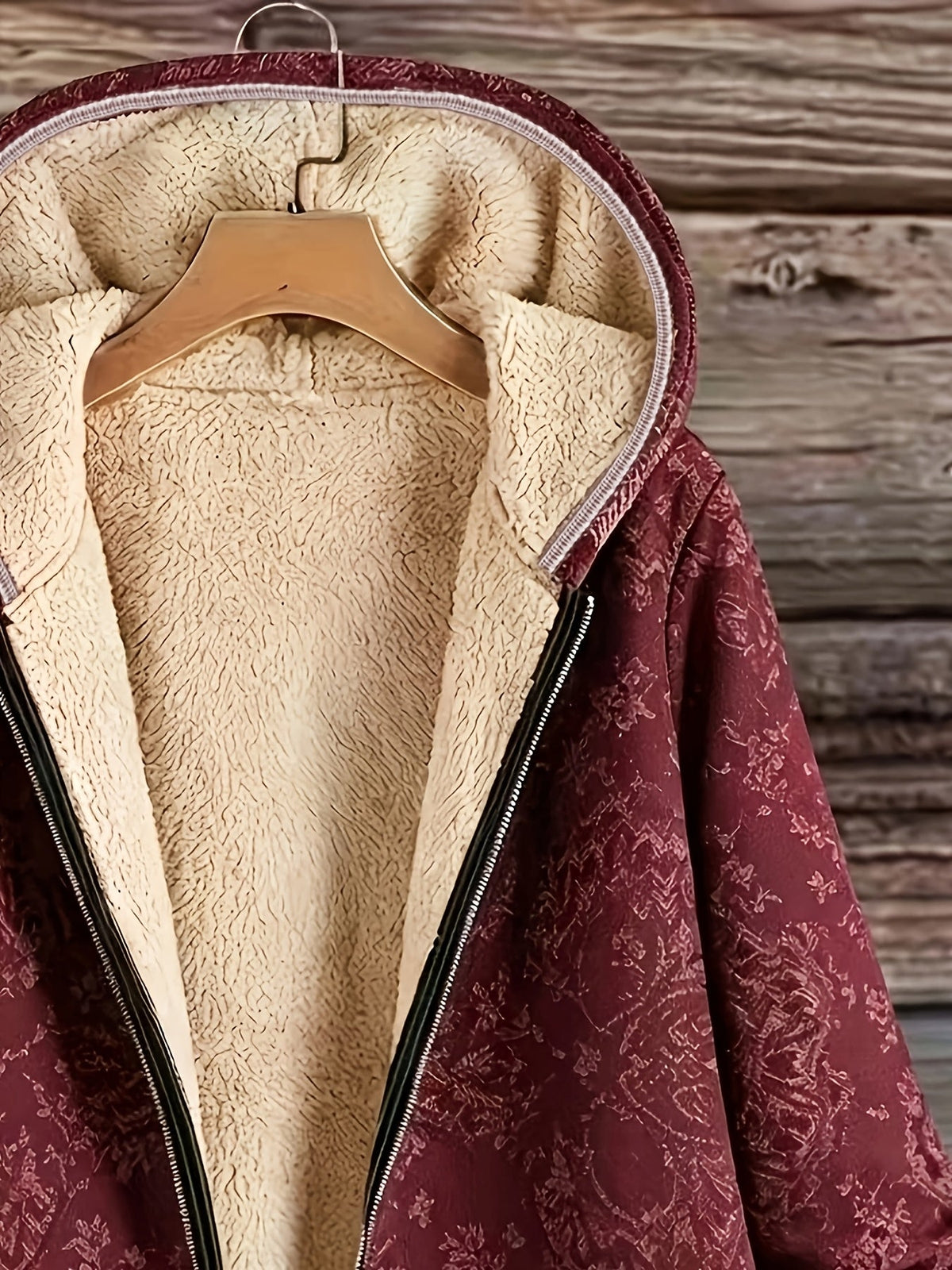 Imogen | Floral Fleece Hooded Coat