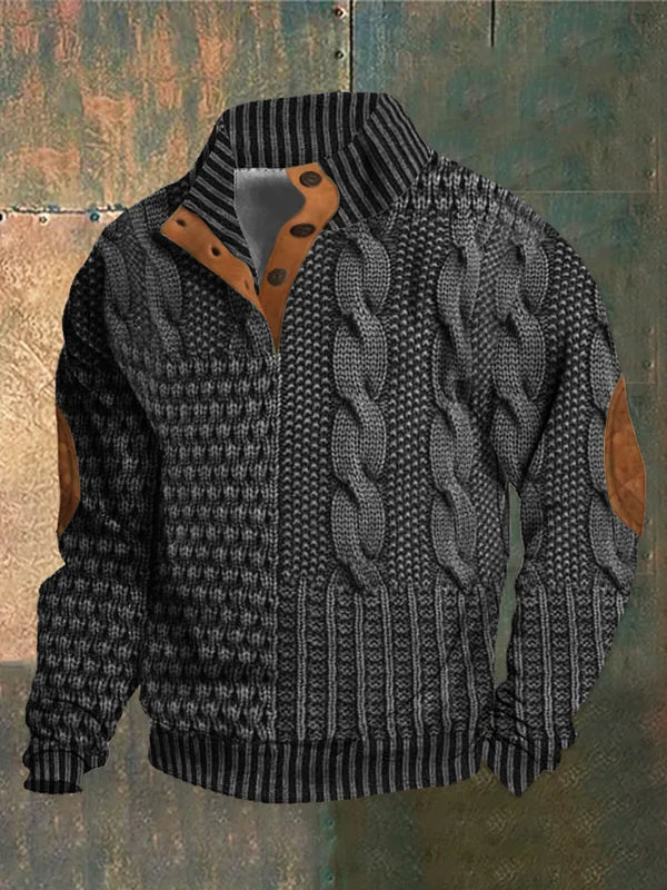 Rupert | Retro Cable-Knit Collar Pullover