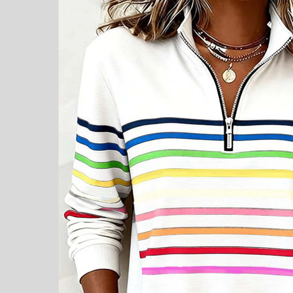 Rowena | Half-Zip Stand Collar Sweater