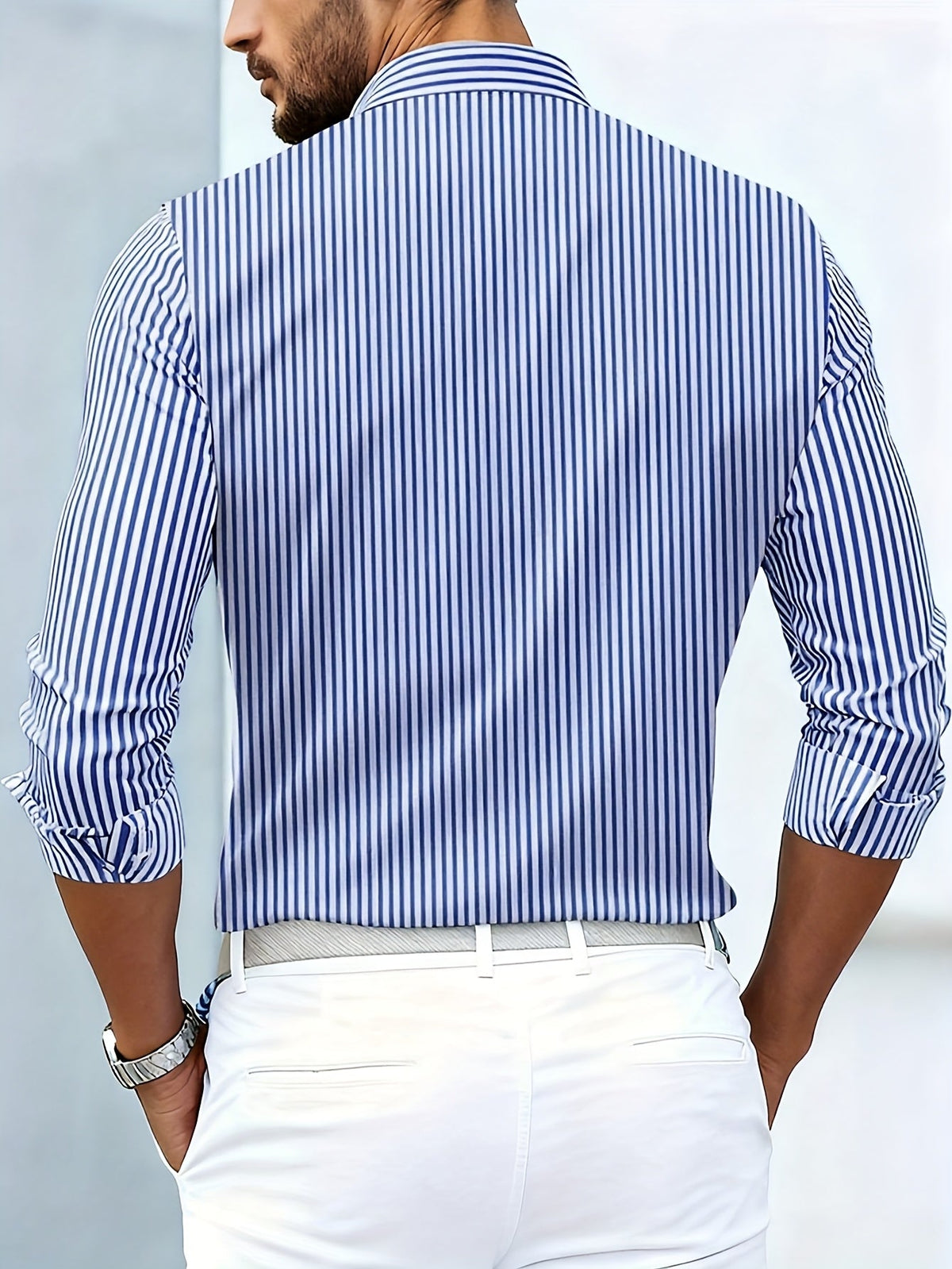 Hugo | Vintage Striped Button-Up Shirt