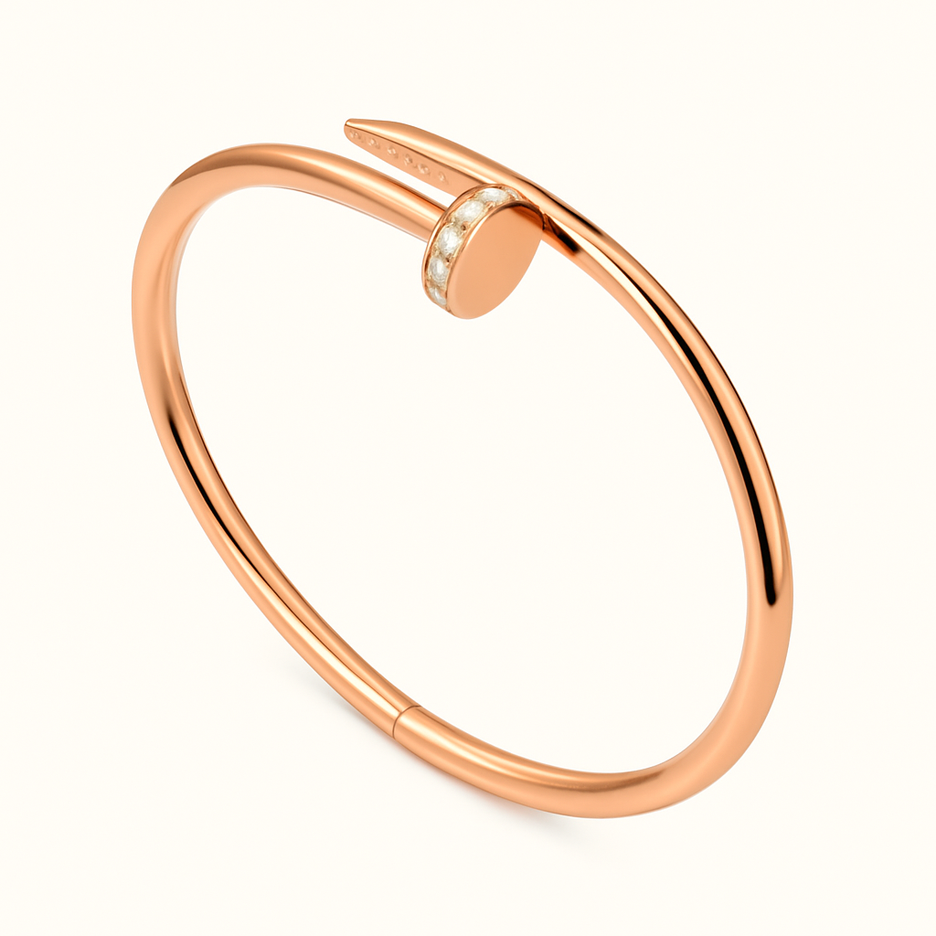 Nail Bracelet with Zircon