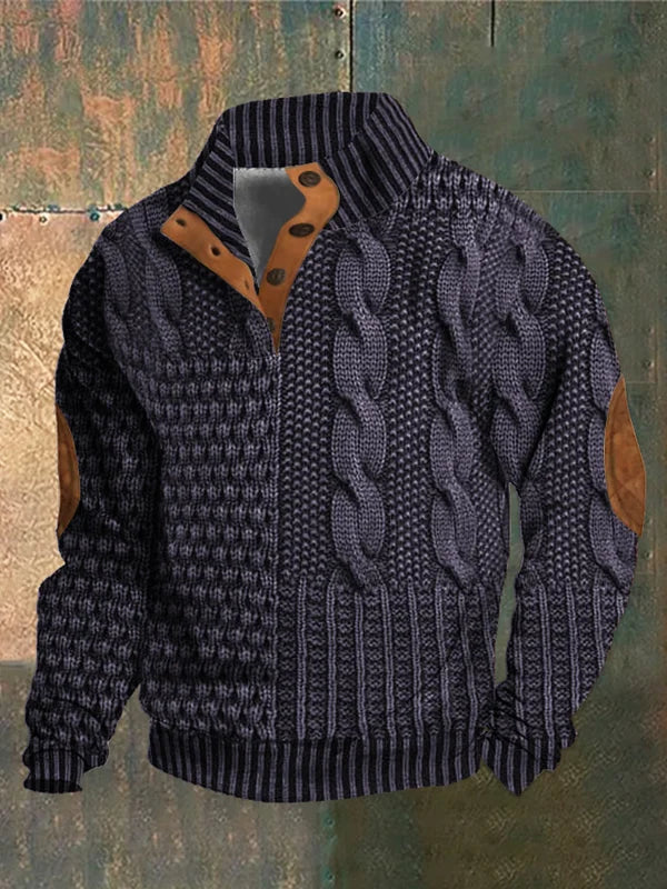 Rupert | Retro Cable-Knit Collar Pullover