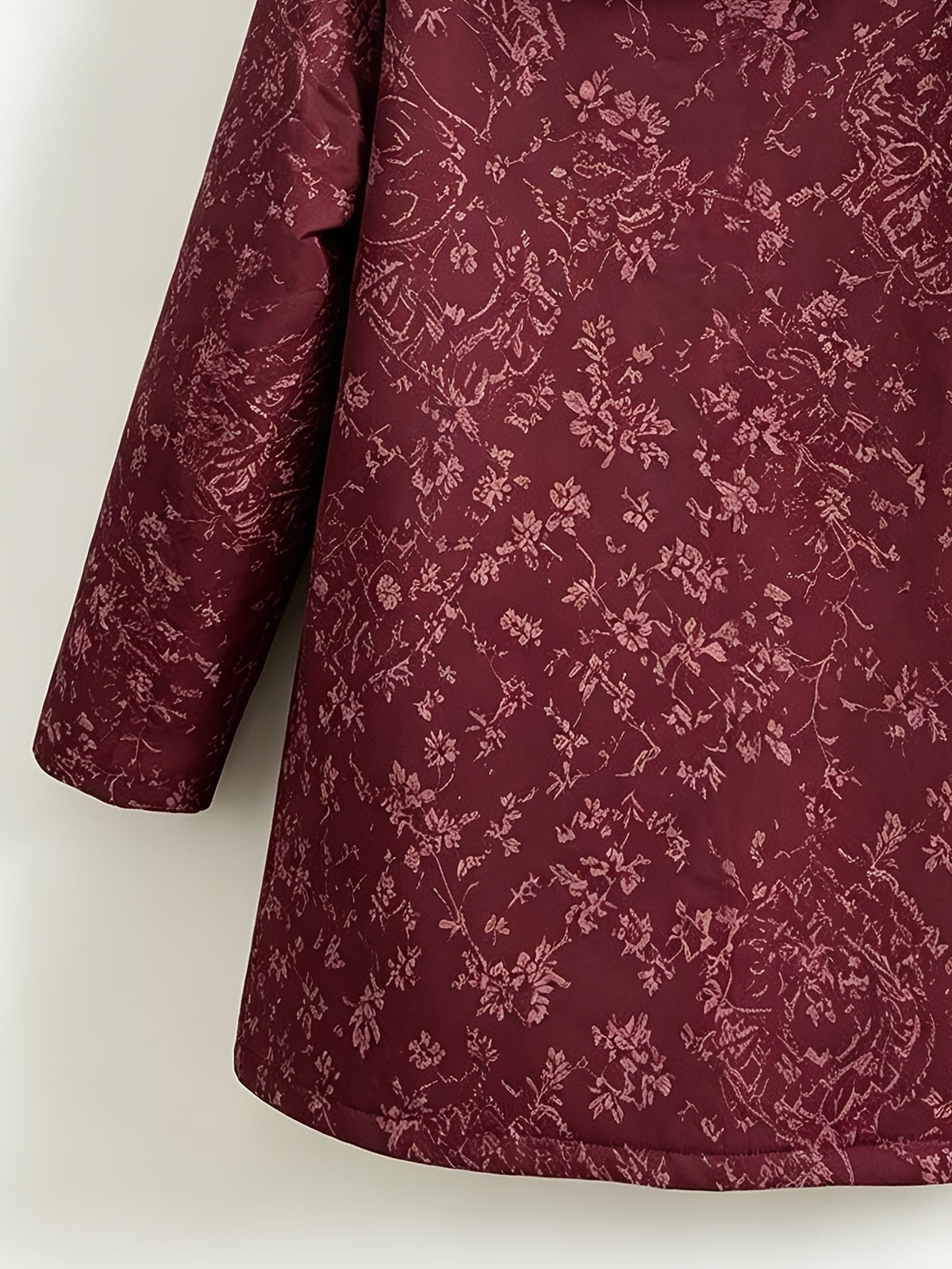 Imogen | Floral Fleece Hooded Coat