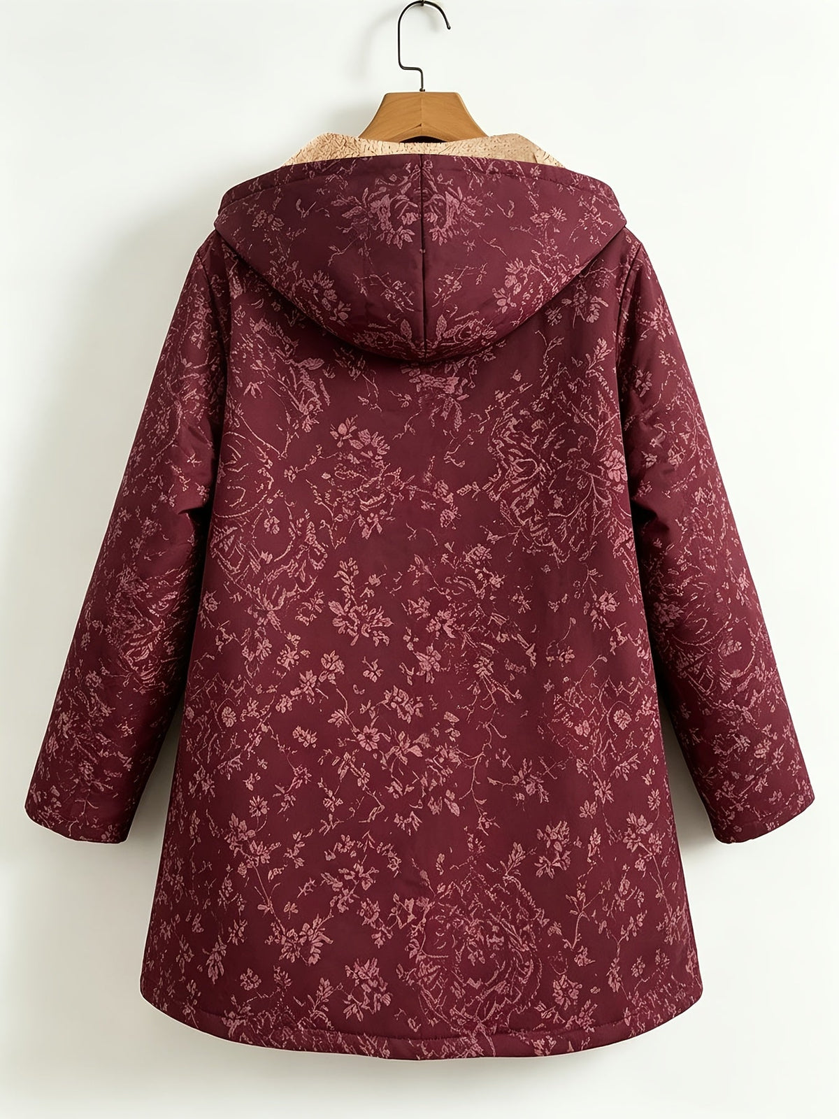 Imogen | Floral Fleece Hooded Coat
