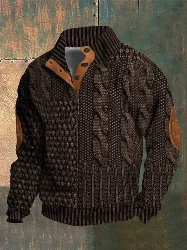 Rupert | Retro Cable-Knit Collar Pullover