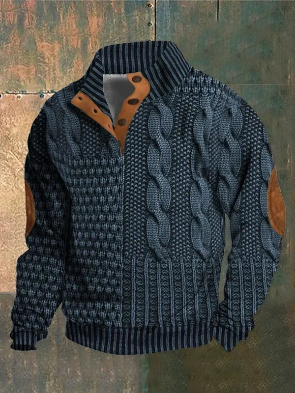 Rupert | Retro Cable-Knit Collar Pullover